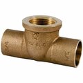 Nibco 3/4 In. C x 3/4 In. C x 1/2 In. F Brass Low Lead Reducing Copper Tee BF0300LC